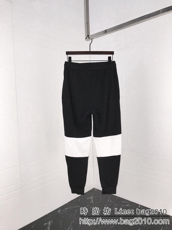 SUPREME 18FW秋冬新款 黑白拼接印花 百搭款 純棉衛褲  ydi1504